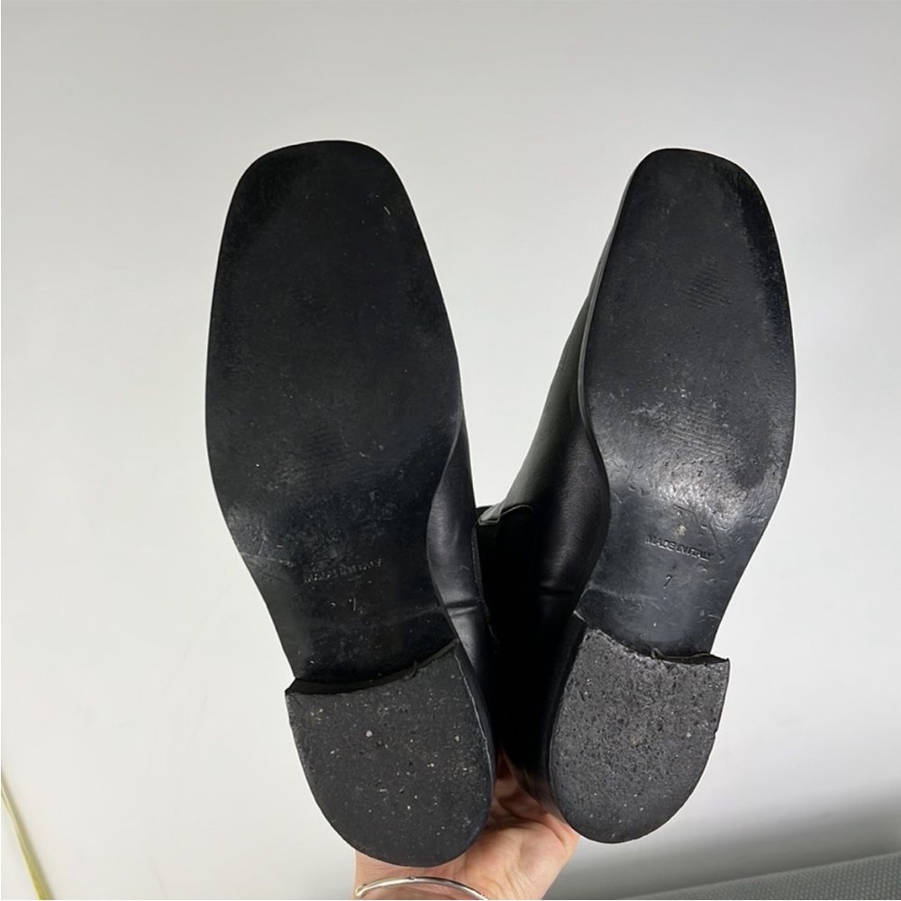Everlane black leather slip on back pull tab chelsea boots women’s size 7 - Picture 5 of 6